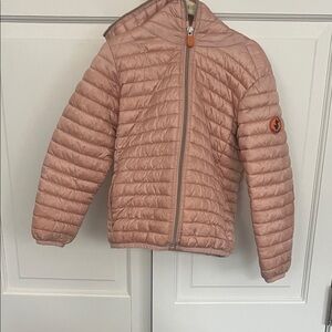 SAVE THE DUCK Light Pink Puffer Jacket